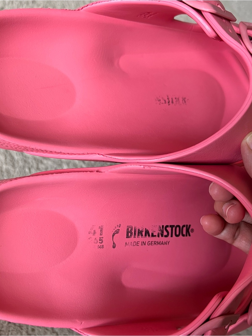 Birkenstock Arizona EVA Slides in Coral Pink Size 41 - Picture 7 of 8